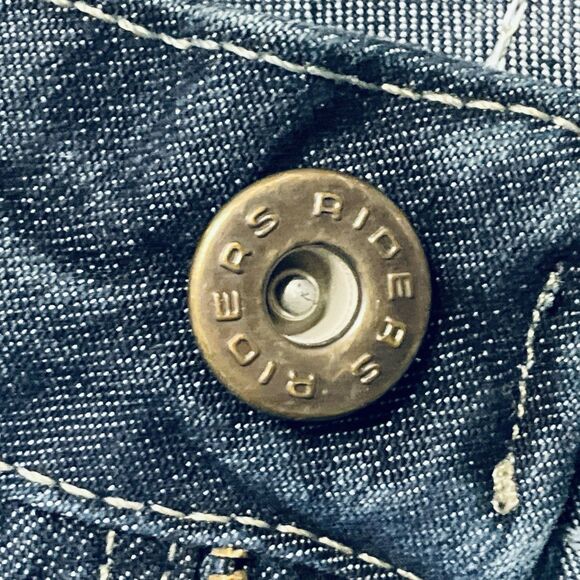 Lee Riders Bootcut Womens Jeans Sz 10P Blue Mid Rise Dark Wash 5-Pocket Stretch - Picture 4 of 15